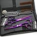 5.5 Inches Hair Scissors with Thinning Comb Hair Cutting Shears Thinning Shears Set for Professional and Personal (Violet)