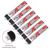 6pcs GAONENG 260mAh HV 1S LiPo Battery 30C 3.8V LiHV for Tiny Whoop JST-PH 2.0 Powerwhoop mCPX Connector