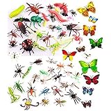 OOTSR 39 Pcs Random Plastic Insects Bug Toys for Kids Boys, 2-6” Fake Bugs - Fake Spiders, Cockroaches, Scorpions, Crickets, 