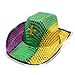 Windy City Novelties LED Light Up Sequin Cowboy Hat - Unisex (Mardi Gras)