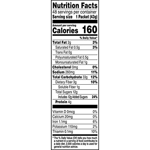 QUAKER INSTANT OATMEAL, MAPLE & BROWN SUGAR, INDIVIDUAL PACKETS, 1.51 OUNCE (PACK OF 48)