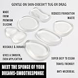 Silicone Makeup Sponge, ESARORA Clear Silicone Foundation Beauty Blender (6 pcs) - Zero Makeup Waste New Shape More Useful