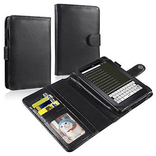eForCity Black Leather Case, Travel Wall Charger and Vehicle Car Charger for Amazon Kindle Fire Tablet