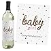 Big Dot of Happiness - Hello Little One - Pink and Gold - Welcome Baby Girl Party Gift for Women and Men - Wine Bottle Label Stickers - Set of 4