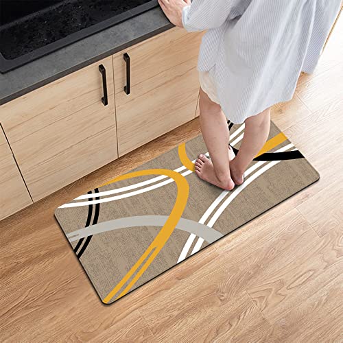 Artnice Mat for Standing Desk One Piece, Modern Abstract Design Anti Fatigue Mats for Kitchen Floor,Waterproof Memory Foam Kitchen Rugs,Cushioned Comfort Mat for Home & Office, 17.5\