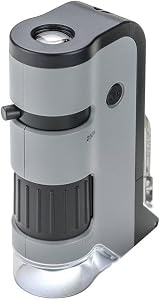 Carson MP-250 MicroFlip 100-250x Pocket Microscope Grey view 1