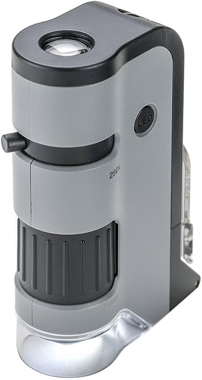 Carson MP-250 MicroFlip 100-250x Pocket Microscope Grey