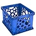 Storex Large Storage and Transport File Crate, 17.25 x 14.25 x 10.5 Inches, Blue (STX61555U01C)