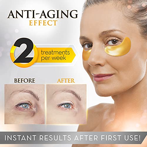 36 Pairs Collagen Under Eye Masks, 24K Gold Under Eye Patches (Reduce