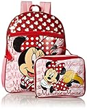 Disney Girls' Minnie Backpack with Lunch, Red