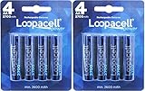 Loopacell AA Ni-MH 2700mAh Rechargeable Batteries (Pack of 8)