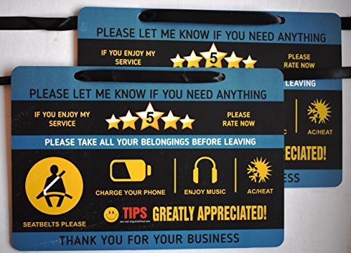 Rideshare Rating Tips Accessories Driver Signs Display Card (Pack of 2) – All You Need for Your Business - Thumbnail 7