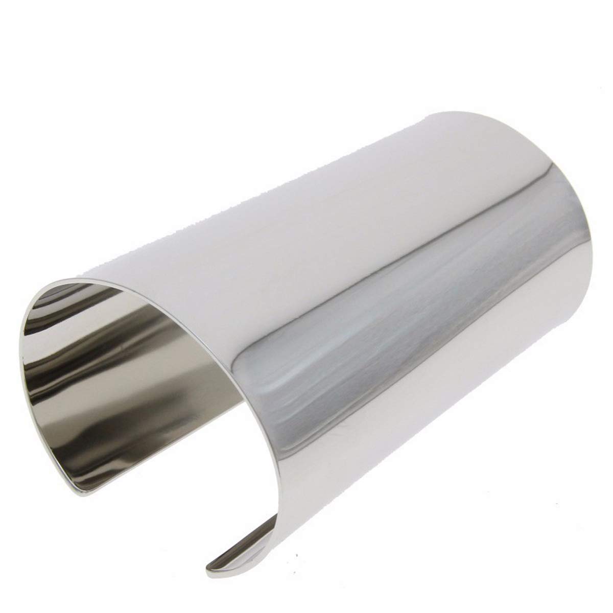 COLORFUL BLING Punk Alloy Hollow Geometric Smooth Polished Gold Hoop Open Cuff Wide Bracelet Bangle Wrist Jewelry for Women Lady, 7 centimeters, Metal, alloy