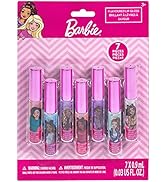 Barbie – Townley Girl Super Sparkly 7 Pieces Party Favor Lip Gloss Makeup Set for Girls Kids Todd...