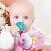 Hombae Baby Pacifier Holder Stuffed Animal for Baby Girls, Infant Soothie Pacifier and Teether Holder with Clip, BPA-Free Baby Shower Gift for Boys & Girls, Elephant