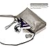 Lecxci Womens Small Leather Crossbody Bag, Zipper Clutch Phone Wallet Purse with [3 Card Slots] for Women (Bronze Silver)