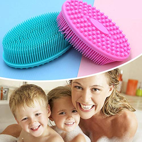 Silicone Body Scrubber 2 Pack, ABOLINE Exfoliating Silicone Shower