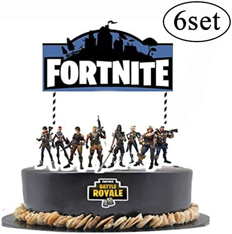6Ct Gaming Birthday Cake Topper Decorations - 7" Party Favors for Kids Video Game Party Supplies