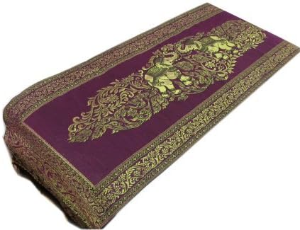 RoyalThaiElephant Beautiful Thai Silk Table/Bed Runner Width 19 INCHES Length 72 INCHES