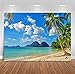 Fanghui Beach Backdrop Ocean Photography Background for Wedding Party Decoration Beach Photo Studio Props Backdrop Vinyl 7x5ft