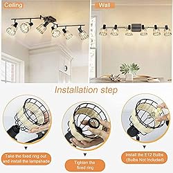Depuley Vintage Track Ceiling Spotlight, 6-Head