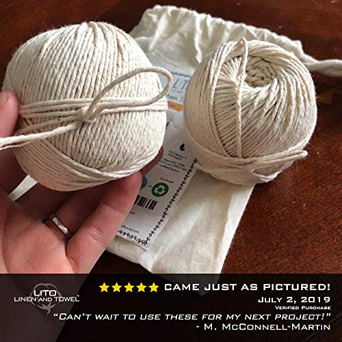 image for Linen and Towel Butchers Twine - 100% Natural Cotton - 2 pack 11 Ply 2