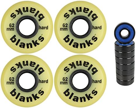 Aggressive Inline Skate Wheels Blanks Natural 62mm 99a 4 Pack Abec 7 Bearings