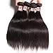 Beauty Forever Brazilian Virgin Hair Straight Ear to Ear 134 Lace Frontal with Bundles Natural Color