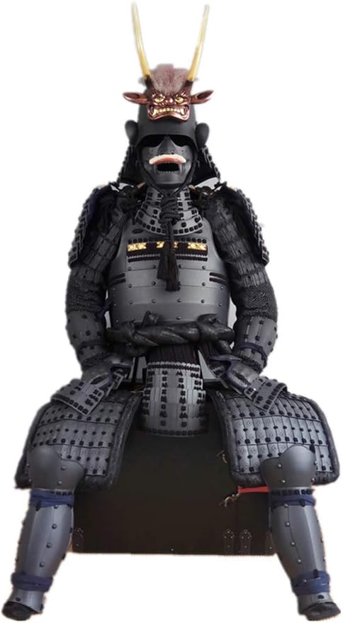 Amazon Co Jp ファインクラス幽霊 悪魔 黒 徳川ダク 手作り甲冑 兜 等身大鎧 成人用 ウェアラブルな日本の武装鎧 鉄スーツ ホビー