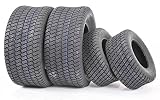 WANDA Set of 4 New Lawn Mower Turf Tires 15x6-6 Front & 20x10-8 Rear /4PR -13016/13040