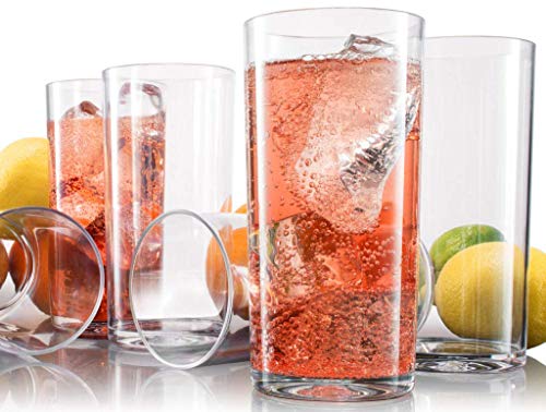 SET of 6 acrylic tumblers - 20 OZ acrylic glassware great use for acrylic wine glasses, or acrylic drinking glasses - Great gift idea