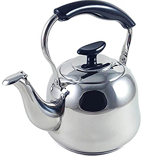 image for LavoHome 5 Liter Polished Mirror-Finish Stainless Steel Whistling Caps