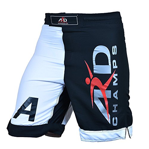 ARD Pro MMA Fight Shorts UFC Cage Fight Grappling Muay Thai Boxing Black XS-3XL (XLarge(36-38))