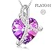 PLATO H Heart Pendant Necklace, Infinity Wrap Crystal Charm, Elegant Gift for Women, Perfect for Birthdays, Anniversaries, Valentine's Day