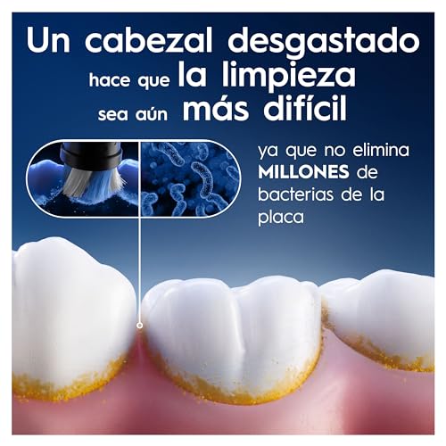 Series iO Ultimate Clean Cabezales De Recambio Originales, Pack de 6 Recambios Negros Para Cepillos De Dientes Eléctricos Oral-B iO, Eliminación Profunda De La Placa Bacteriana