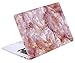 Sykiila for Older MacBook Air 13 Inch Case for 2010-2017 Old Version,Model A1369 / A1466 4 in 1 Hard Shell Case & HD Screen Protector & TPU Keyboard Cover & Sleeve - Pink Marble
