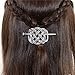 Viking Celtic Hair Clips Hairpins- Hair Accessories Celtic Knot Hair Pins Antique Silver Hair Sticks Irish Hair Decor Accessories for Long Hair Jewelry Braids Hair Slide Clip