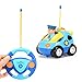 Sakiyr RC Cartoon Race Car with Music and Lights Electric Cartoon R/C Police Car Radio Control Toy for Kids and Toddlers