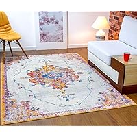 Antep Rugs Elite Collection Bohemian Distressed (DSG22) Indoor Area Rug (Terra, 5