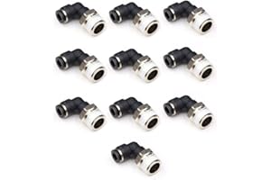 CEKER 5/32 Elbow Male Airlines Push Fittings 90 Degree Push to Connect Fittings Air Fittings, PL 5/32 Tubing Od x 1/8" Npt Th
