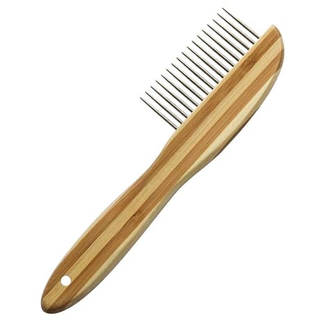 fptcustom Peine De Bambú Perro, Pet Supplies Peine Recto De Dientes Largos