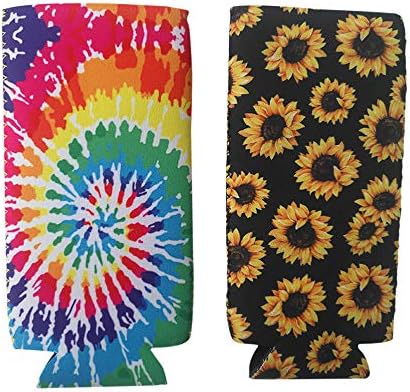 Cool Beer Cans Sleeve 2 Pack for Standard 16 oz Cans Blank Poly Foam Beer Insulator Coolers(B style)