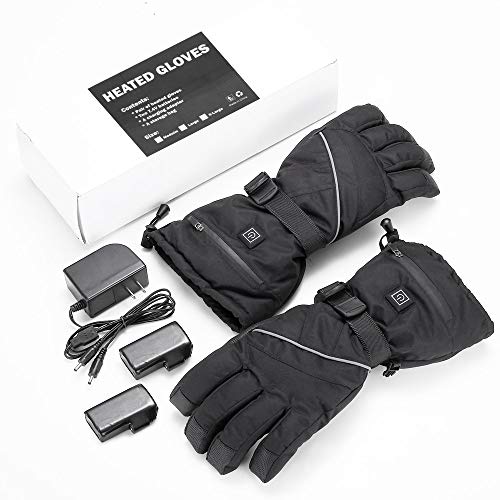 Loiion Electric Heated Gloves for Men Women, Winter Thermal Gloves, 7.4V Rechargeable Battery Motorcycle Heated Gloves Hand Warmers for Arthritis Hands, Outdoor Skiing Hiking Cycling Hunting