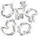 Woodland Cookie Cutters - 5 Piece Boxed Set - Cute Fox, Cute Owl, Deer/Fawn, Mushroom, Hedgehog - Ann Clark - USA Made Steel