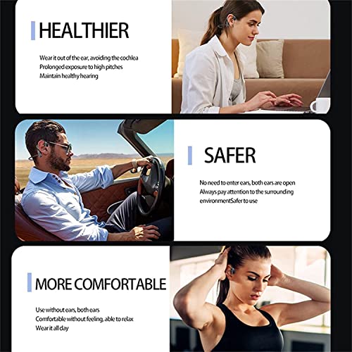 Bone Conduction Headphones,Bluetooth Headphones with Built-in Mic, Open Ear Headphones Sports Wireless Earphones,IPX5 Waterproof Sweatproof for Sports Hiking Walking Cycling