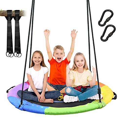 Trekassy 700lbs 40 Inch Saucer Tree Swing for Kids Adults Outdoor with