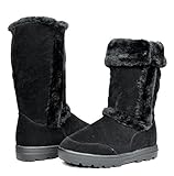 DREAM PAIRS Women's Winter Snow Heavy Fur Lining Slip on Casual Fashion Cold Weather Boots