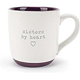 Elanze Designs Sisters By Heart Speckled Purple 13 ounce Ceramic Coffee Mug