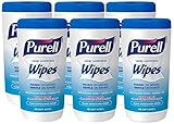 Purell Hand Sanitizing Wipes - Clean Refreshing Scent, Non-Alcohol Wipes, 40 Count Canisters, 6 Pack