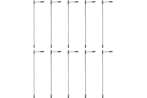 Set of 10 HO OO Scale Model Railway Train Lamp Post Street Lights LEDs 104mm for Detailed Train Layout Decoration